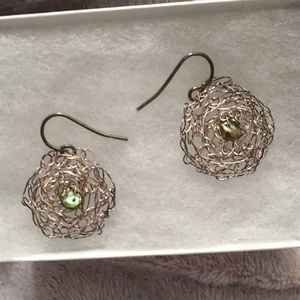 Beautiful silver nest earrings